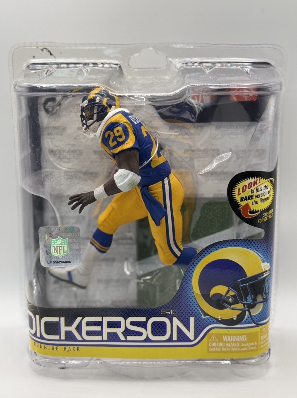 ERIC DICKERSON MCFARLANE NFL SERIES 27 LEGENDS RAMS HOF RB 6" FIGURE NEW SEALED